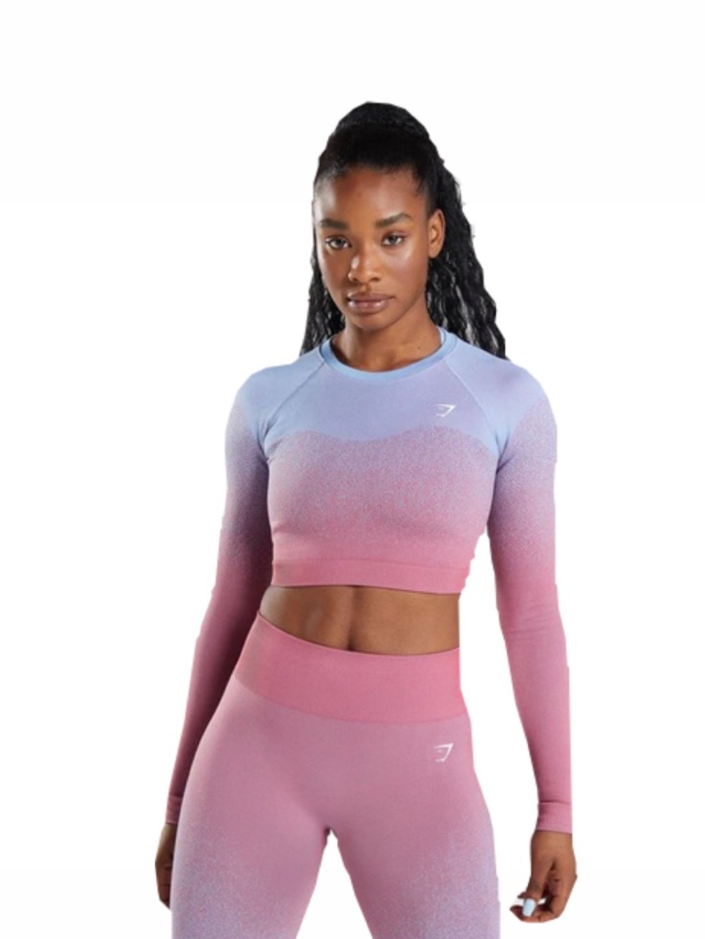 Gymshark Adapt Ombre Seamless Long Sleeve Crop Top Small